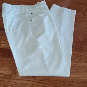 Womens vintage straight leg white jeans